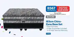 OK Furniture 183cm Chiro-Zone Base Set offer