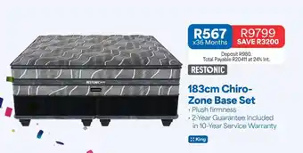 Restonic 183cm Chiro Zone Base Set