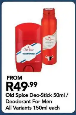 Shoprite Old Spice Deo-Stick 50ml / Deodorant For Men offer