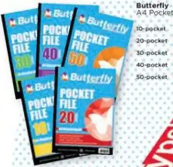 CNA Butterfly A4 Pocket Files 20-Pocket offer