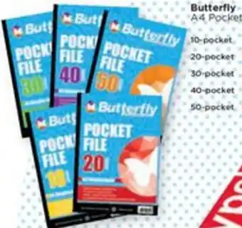 CNA Butterfly A4 Pocket Files 30-Pocket offer