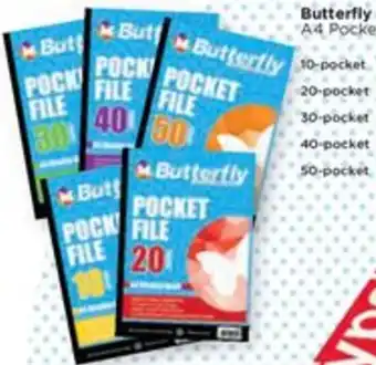 Butterfly A4 Pocket Files 40-Pocket