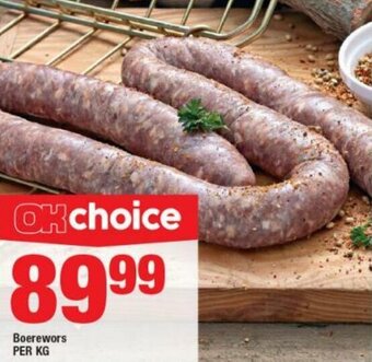 OK Foods Boerewors offer