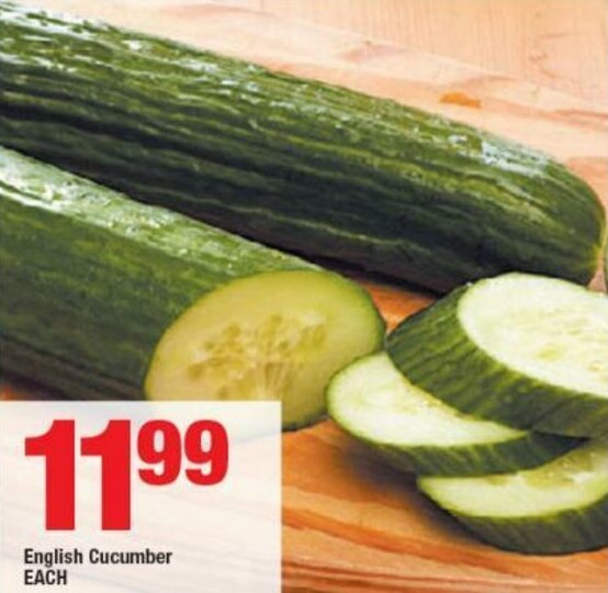 English Cucumber offer at OK Foods