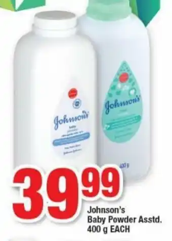 OK Foods Johnson's Baby Powder 400g offer