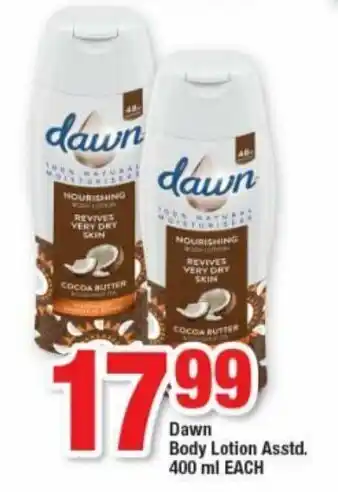 OK Foods Dawn Body Lotion 400ml offer