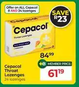 Dis-Chem Cepacol Throat Lozenges 24 Lozenges offer