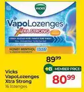 Dis-Chem Vicks Vapo Lozenges Xtra Strong 16 Lozenges offer
