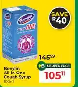 Dis-Chem Benylin All In One Cough Syrup-100ml offer
