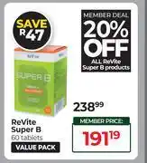 Dis-Chem Revite Super B 60 Tablets offer