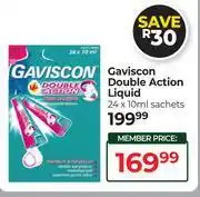 Dis-Chem Gaviscon Double Action Liquid-24 x 10ml Sachets offer
