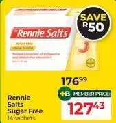 Dis-Chem Rennie Salts Sugar Free 14 Sachets offer