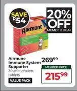 Dis-Chem Airmune Immune System Supporter 30 Effervescent Tablets offer
