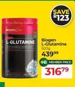 Dis-Chem Biogen L-Glutamine-500g offer