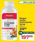 Dis-Chem Biogen Junior Multivitamin Syrup-200ml offer