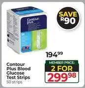 Dis-Chem Contour Plus Blood Glucose Test Strips 50 Strips-For 2 offer