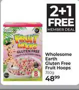 Dis-Chem Wholesome Earth Gluten Free Fruit Hoops-350g offer
