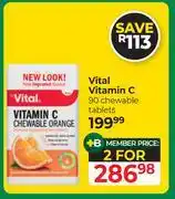 Dis-Chem Vital Vitamin C 90 Chewable Tablets-For 2 offer