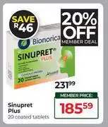 Dis-Chem Sinupret Plus 20 Coated Tablets offer