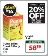 Dis-Chem Puma Balm Chest & Body Rub-50g offer