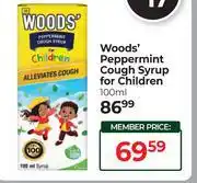 Dis-Chem Woods Peppermint Cough Syrup For Children-100ml offer
