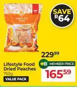 Dis-Chem Lifestyle Food Dried Peaches-750g offer