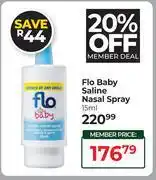 Dis-Chem Flo Baby Saline Nasal Spray-15ml offer