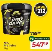 Dis-Chem NPL Pro Gains-4Kg offer