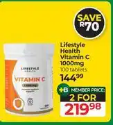 Dis-Chem Lifestyle Health Vitamin C 1000mg 100 Tablets-For 2 offer