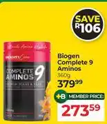 Dis-Chem Biogen Complete 9 Aminos-360g offer