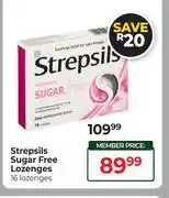 Dis-Chem Strepsils Sugar Free Lozenges 16 Lozenges offer