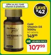 Dis-Chem Dis-Chem Gold Vitamin D3 1000mg 60 Tablets offer