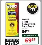Dis-Chem Woods Great Peppermint Cure Syrup-100ml offer