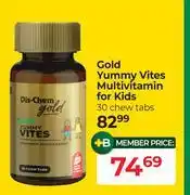 Dis-Chem Dis Chem Gold Yummy Vites Multivitamin For Kids 30 Chew Tabs offer