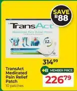 Dis-Chem TransAct Medicated Pain Relief Patch 10 Patches offer
