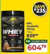 Dis-Chem NPL Anabolic Whey-1.8Kg offer