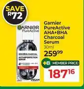 Dis-Chem Garnier Pure Active AHA + BHA Charcoal Serum-30ml offer