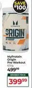 Dis-Chem MyProtein Origin Pre Workout-600g offer