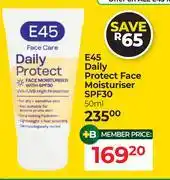 Dis-Chem E45 Daily Protect Face Moisturiser SPF30-50ml offer