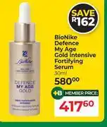 Dis-Chem Bio-Nike Defence My Age Gold Intensive Fortifying Serum-30ml offer