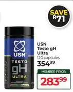 Dis-Chem USN Testo gH Ultra-120 Capsules offer