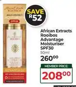 Dis-Chem African Extracts Rooibos Advantage Moisturiser SPF30-50ml offer