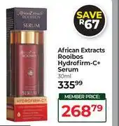 Dis-Chem African Extracts Rooibos Hydrofirm-C+ Serum-30ml offer