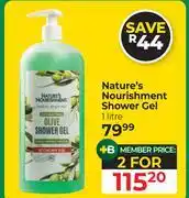 Dis-Chem Nature's Nourishment Shower Gel-For 2 x 1L offer