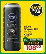 Dis-Chem Nivea Shower Gel-For 2 x 500ml offer