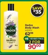 Dis-Chem Radox Body Wash-For 2 x 400ml offer