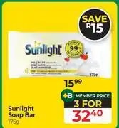 Dis-Chem Sunlight Soap Bar-For 3 x 175g offer