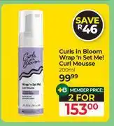 Dis-Chem Curls In Bloom Wrap 'n Set Mel Curl Mousse-For 2 x 200ml offer