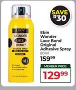 Dis-Chem Ebin Wonder Lace Bond Original Adhesive Spray-80ml offer