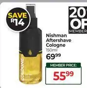 Dis-Chem Nishman Aftershave Cologne-150ml offer